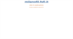 Desktop Screenshot of milanofil.fsfi.it